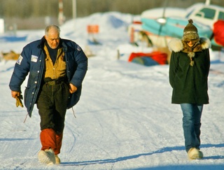 Norman Vaughan and Shelley Gill in Alaska